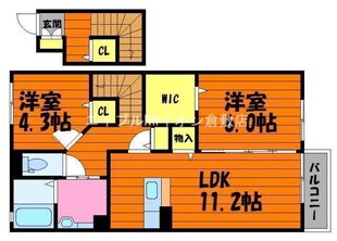 ベイ　ブランシェ　Ａ棟の物件間取画像